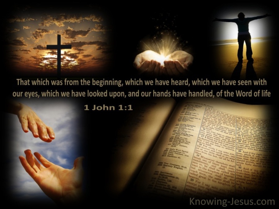 1 John 1:1 The Word of Life (beige)